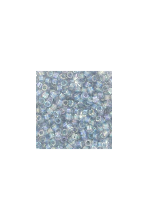 TUBO MIYUKI DELICA 11/0 Nº 110 (7,2gr) TRANSPARENT LIGHT MARINE BLUE GOLD LUSTER