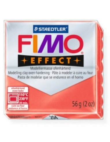 FIMO EFFECT (56gr.) COLOR 204 ROJO TRANSLÚCIDO