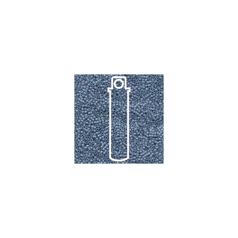 TUBO MIYUKI DELICA 11/0 Nº 376 (7,2gr) MAT METALLIC STEEL BLUE LUSTER