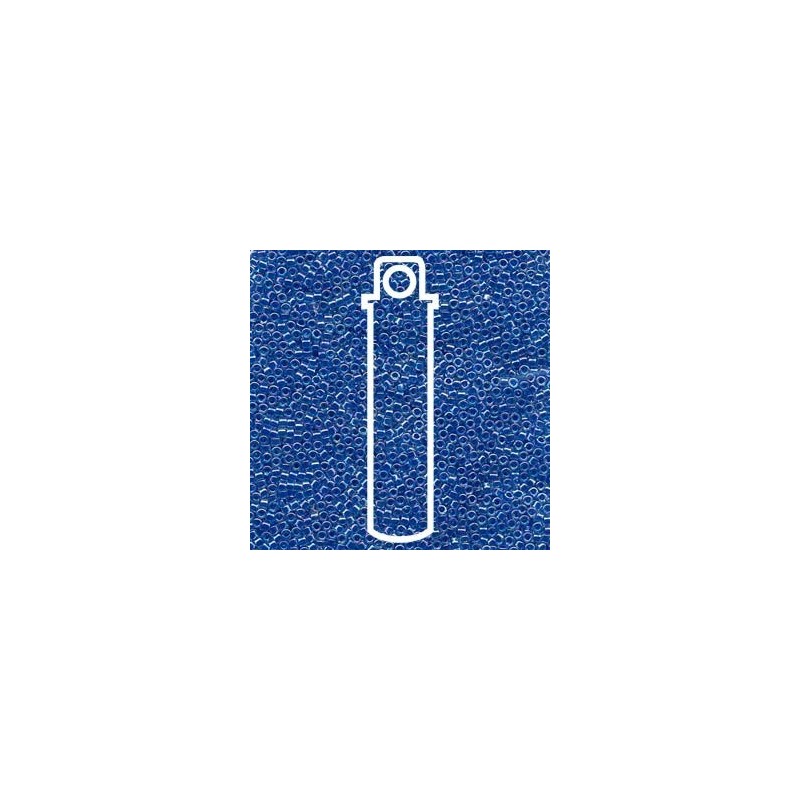 TUBO MIYUKI DELICA 11/0 Nº 077 (7,2gr) BLUE LINED CRYSTAL AB