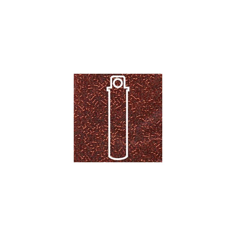 MIYUKI DELICA 11/0 Nº 603 DYED SILVER LINED BRICK RED