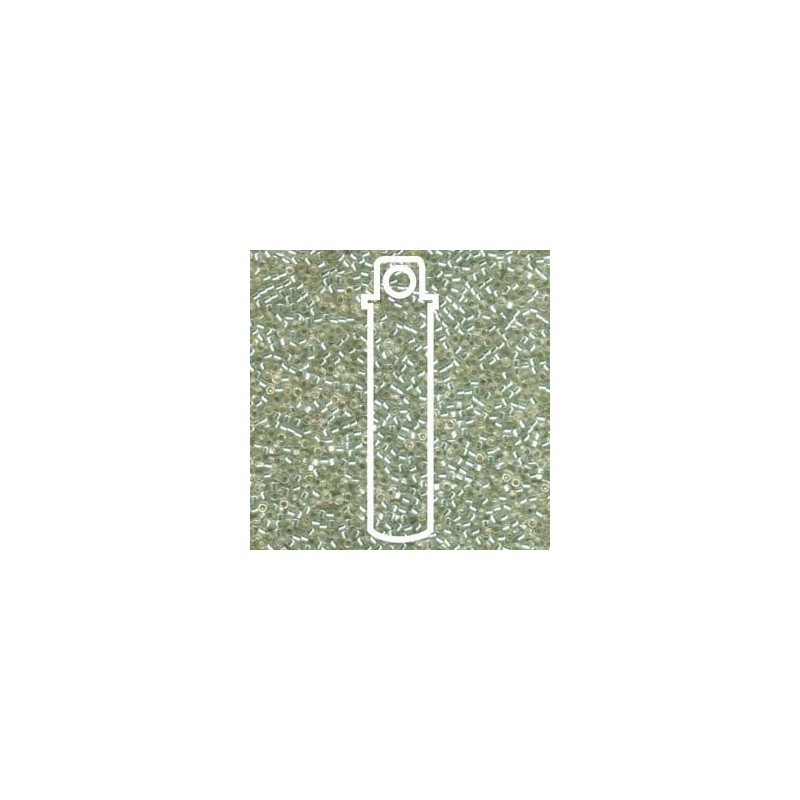 TUBO MIYUKI DELICA 11/0 Nº 1431 (7,2gr) SILVERLINED PALE MOSS GREEN